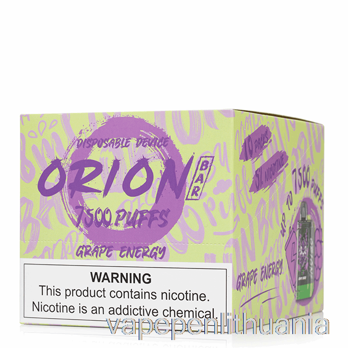 [10 Pakuočių] Pamestas Vape Orion Bar 7500 Vienkartinis Vape Skystis